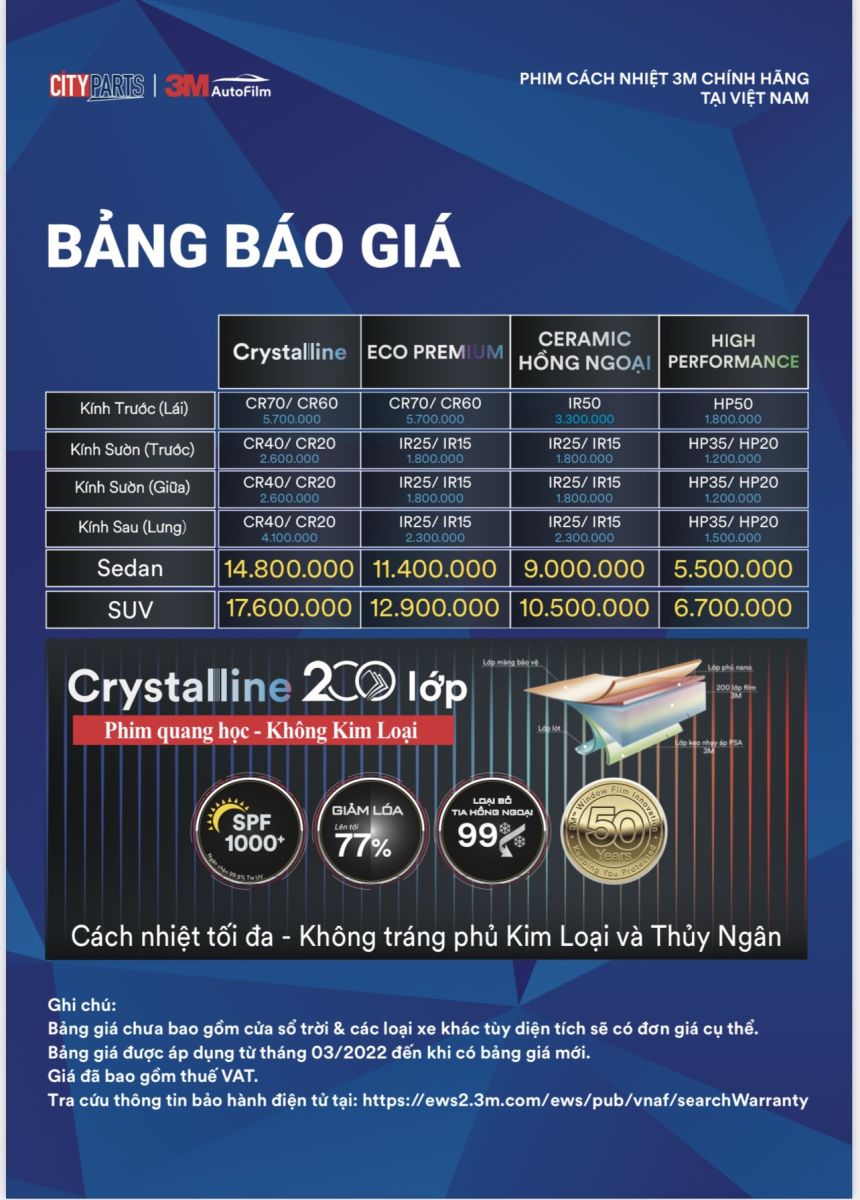 Phim cách nhiệt 3M Thủ Đức