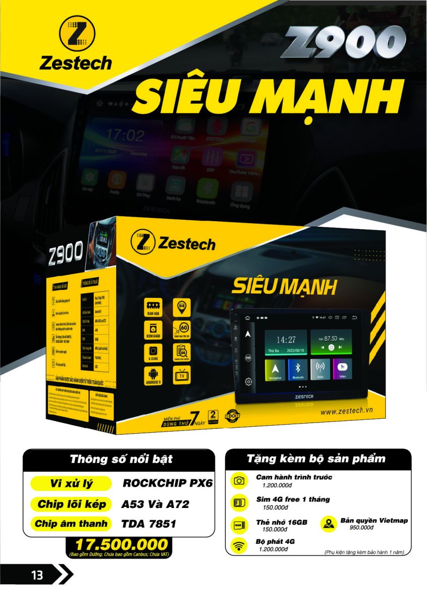 Zestech Z900 – Dòng cao cấp, hiệu năng mạnh